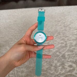 Lacoste Goa Turquoise Silicone Analog Watch, Model 2020058